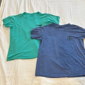 Patagonia Women's Short Sleeve Tees in Green and Blue